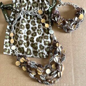 Brighton Riviera Necklace & Bracelet set w/bag